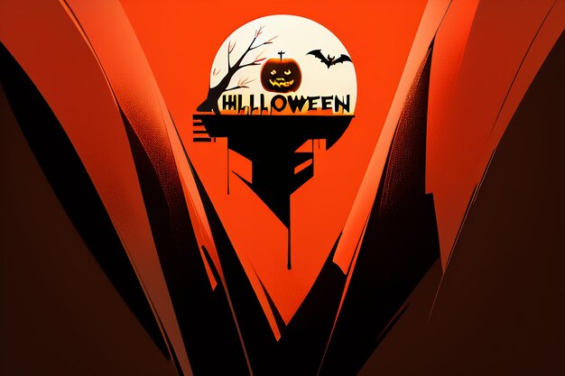 Happy Halloween Girl Event tło tapeta plakat promocyjny projekt ilustracja kreskówka