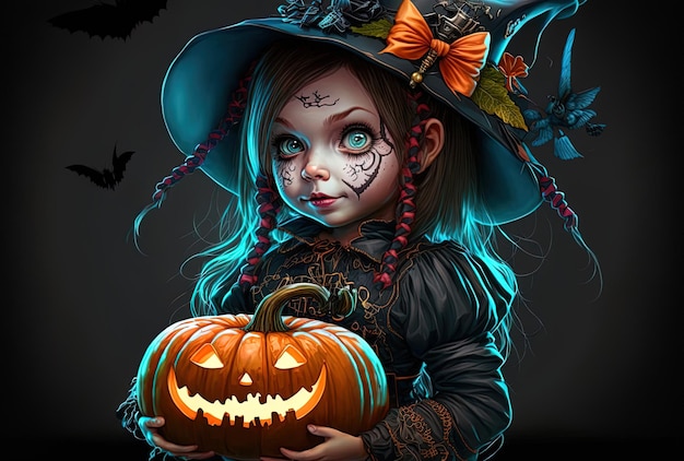 Happy Halloween kostiumowa dziewczyna