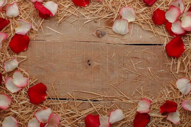Happy Valentines Day celebracja miłości w stylu rustykalnym na białym tle.