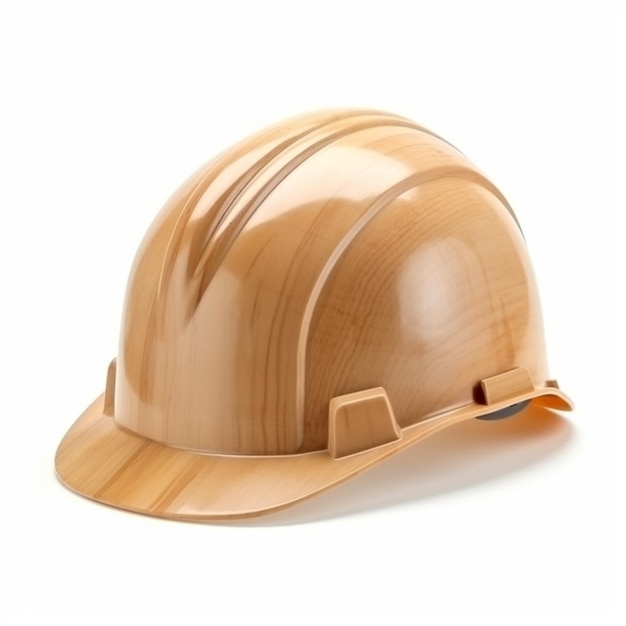 Hardhat Drewniany kolor na bielu