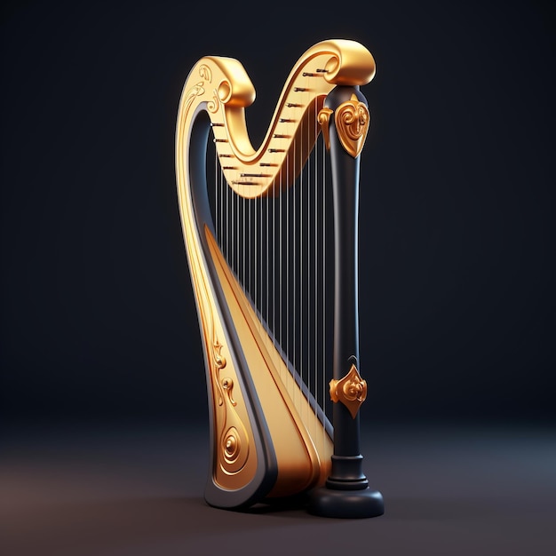 Harfa z kreskówek 3D