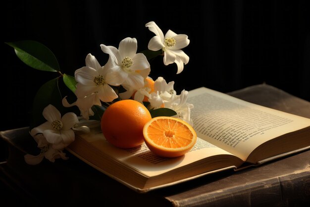 Harmonia estetyczna Odkrywanie symboliki książek Kwiaty i plasterki pomarańczy AR 32