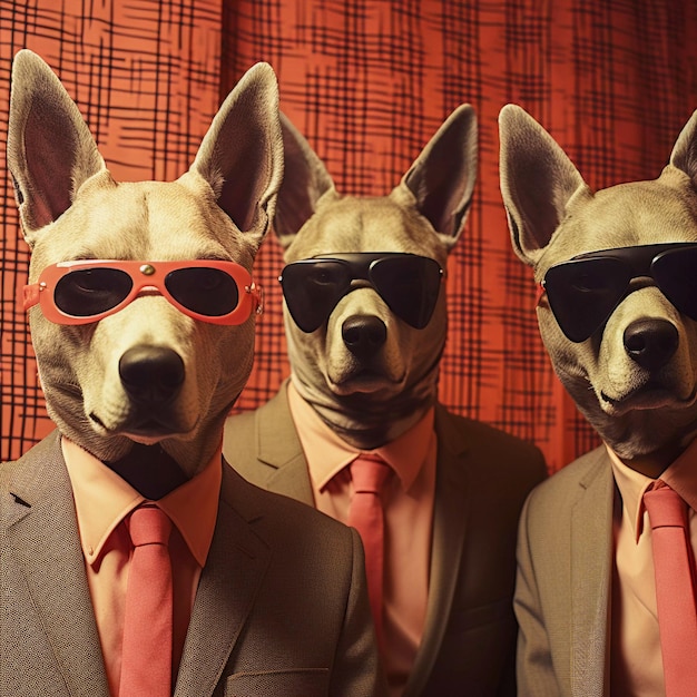 Zdjęcie harmony hounds dog band pozuje do niezapomnianej okładki albumu ai generated
