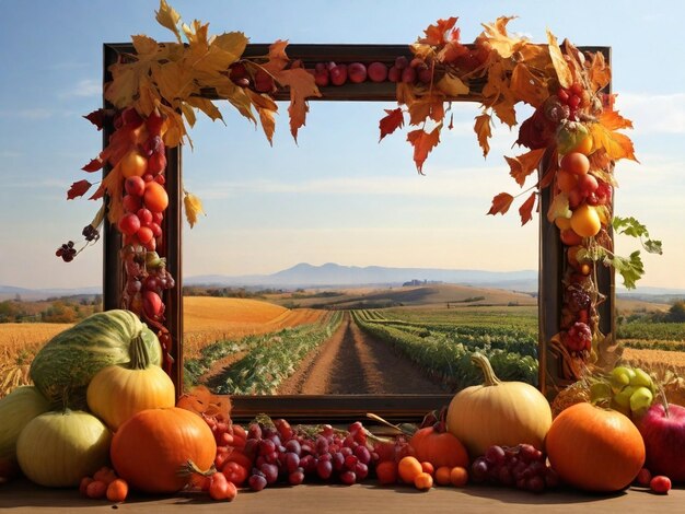 Harvest Harmony Border Frame rezonuje z sezonowymi smakami