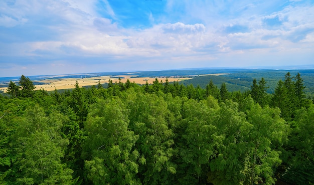 Harz gór widok z lotu ptaka Niemcy