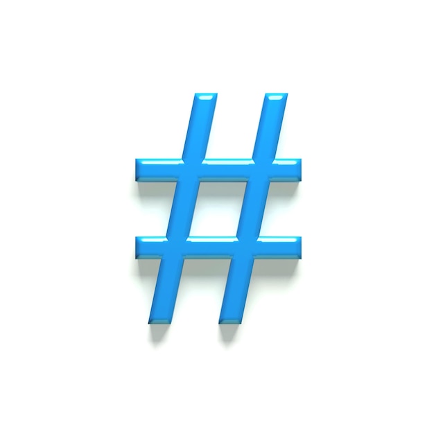 Hash tag symbol ilustracji w stylu 3D