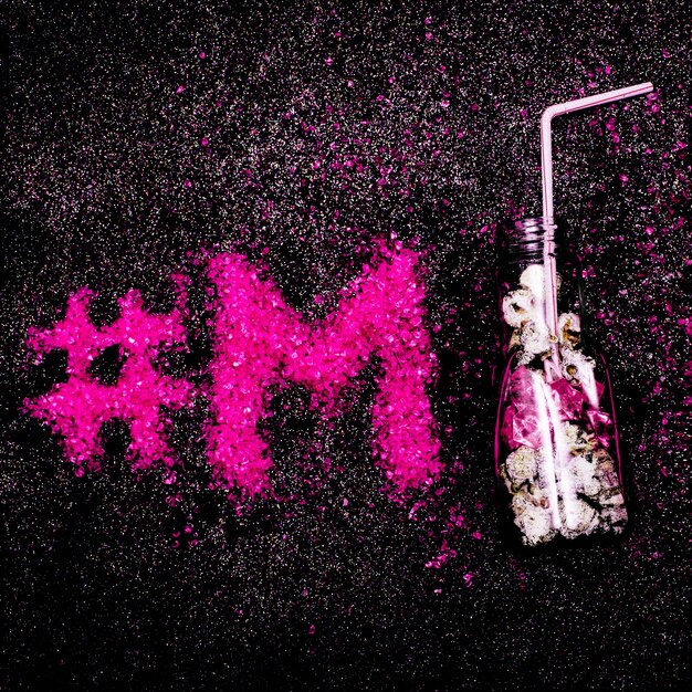 Hashtag Glitter Text M Minimalistyczny Design Imprezowy Nastrój W Stylu Glamour