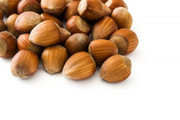 Hazelnuts odizolowywający na bielu