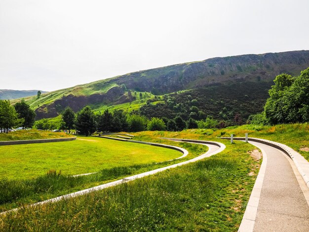 HDR Arthur's Seat w Edynburgu