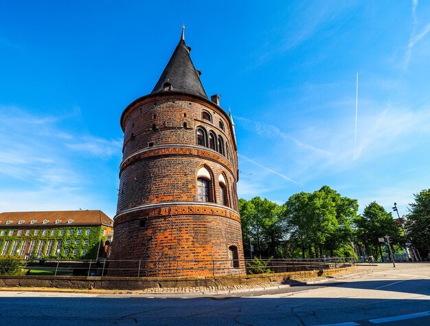 HDR Holstentor Holsten Gate w Lubece