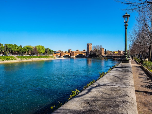 HDR River Adige w Weronie