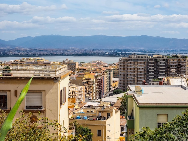 HDR Widok Cagliari . z lotu ptaka