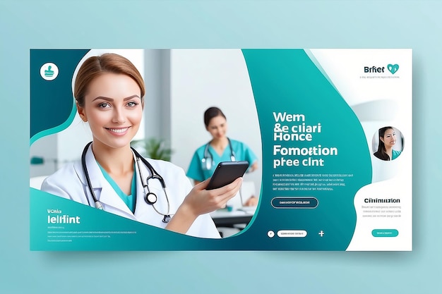 Zdjęcie healthcare social media post templatepromotion kwadratowy baner internetowy dla szpitala i kliniki