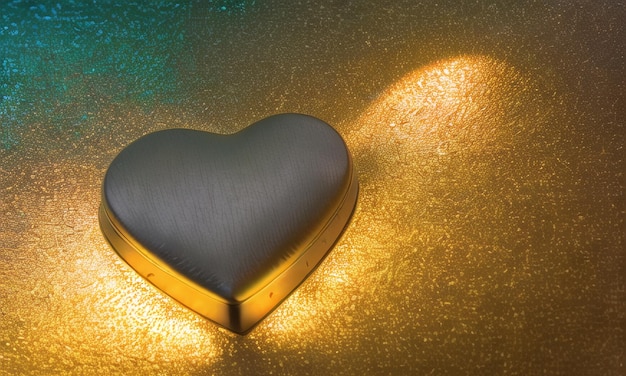 Heart 3d Concept Art for Valentine Day Love Romantyczny tła z miejsca kopiowania Generative AI