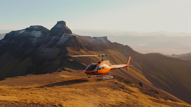 Helikopter Generative AI na islandzkiej górze