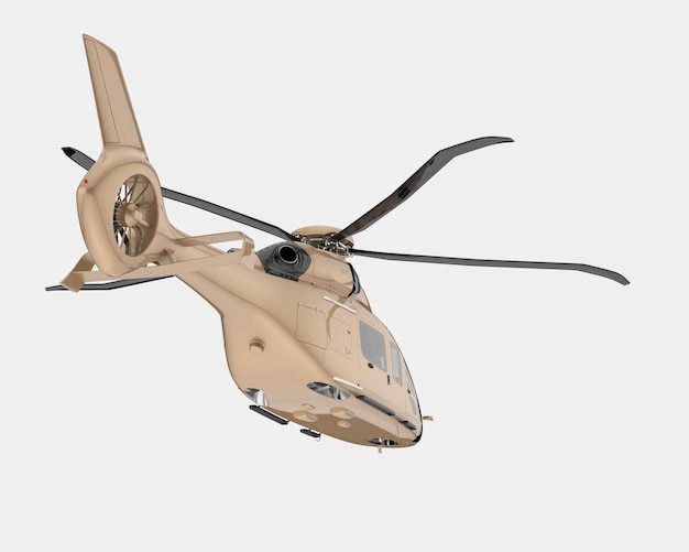 Helikopter na tle ilustracji renderowania 3d