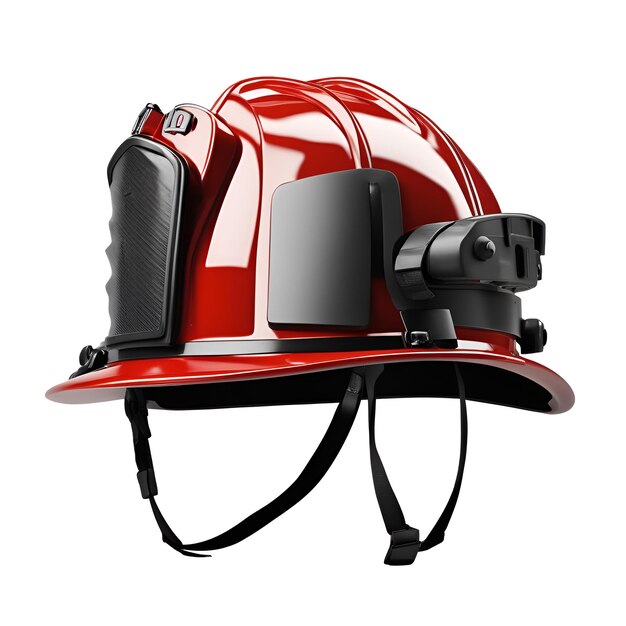 Zdjęcie hełm strażaka na białym tle 3d rendering
