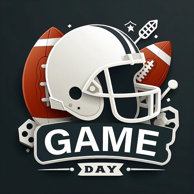 Hełm Super Bowl Sunday Game Day w ilustracji wektorowej