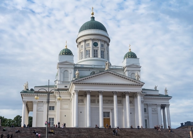 Helsinki, Finlandia - 20 sierpnia 2017: Katedra w Helsinkach, fińska katedra ewangelicko-luterańska