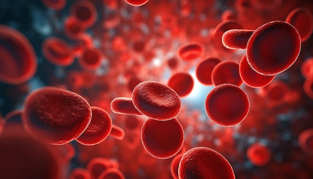 Zdjęcie hemoglobina czerwonych krwinek 3d