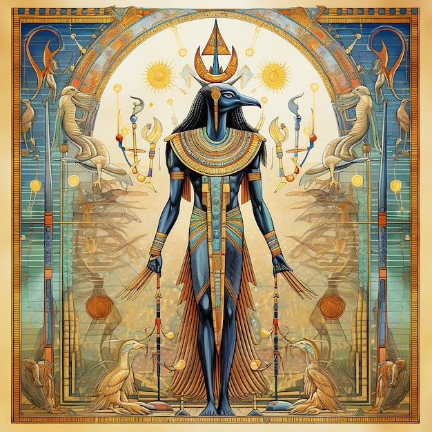 Hermes Thoth egipskie tło