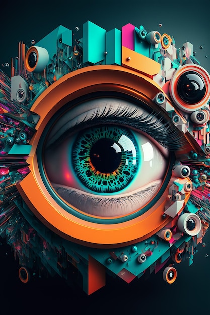 Hi-tech duże piękne oko