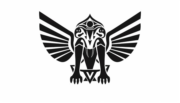 Zdjęcie hieroglif kryto prehistoryczny projekt logo egipska historia sztuki