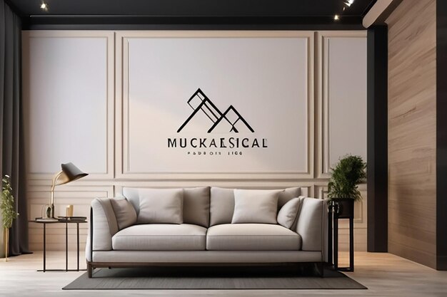 HighEnd Home Decor Store Mockup Bezproblemowo zintegrować logo z projektem