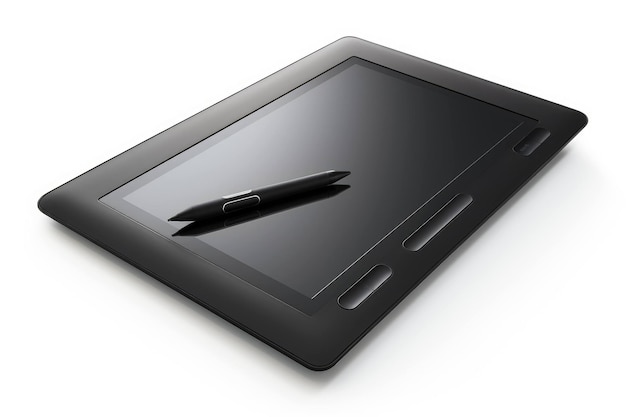 Zdjęcie hightech cyfrowy tablet na białym tle