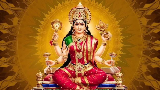 Hinduska bogini Lakshmi bogini bogactwa generatywna ai
