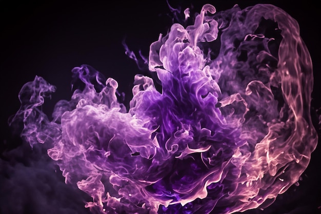 Hipnotyzujące fioletowe płomienie tańczyły z wdziękiem na czarnym jak smoła tle