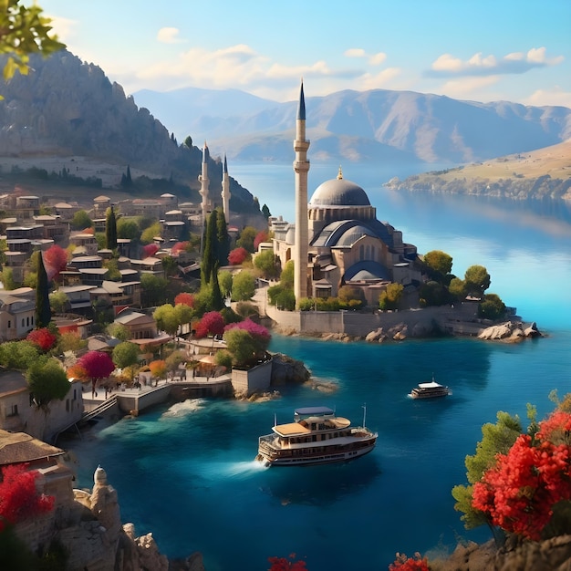 Hipnotyzujące piękno Turcji najbardziej turystyczne miejsce wysokiej jakości 8k szczegóły