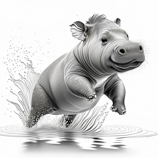Hipopotam Kolorowanka dla dorosłych Kolorowanka dla dzieci
