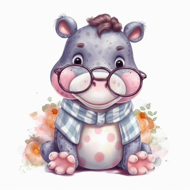 Zdjęcie hippo sublimation clipart graphic