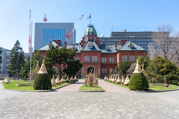 Historyczne Biuro Rządu Hokkaido w Sapporo, Hokkaido, Japonia. To miejsce jest popularnym podróżnikiem