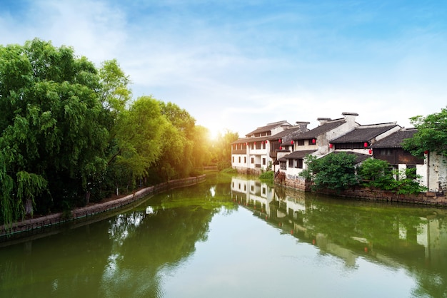 Historyczne malownicze stare miasto Wuzhen, Chiny