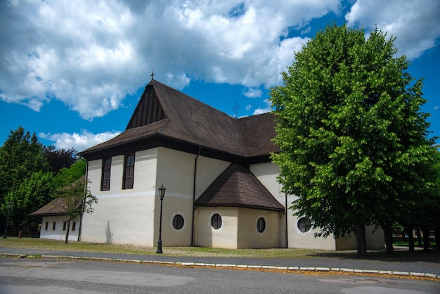 Historyczny drewniany kościół w mieście Kieżmark, UNESCO. Słowacja, Europa.