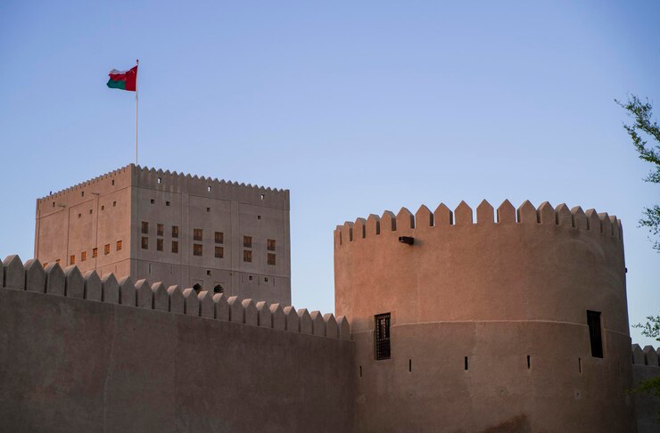 Zdjęcie historyczny fort sohar w omanie