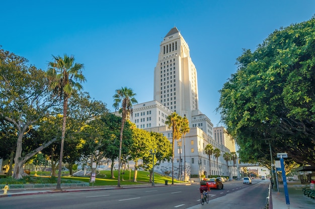 Historyczny Ratusz W Los Angeles Z Błękitnym Niebem W Ca Usa