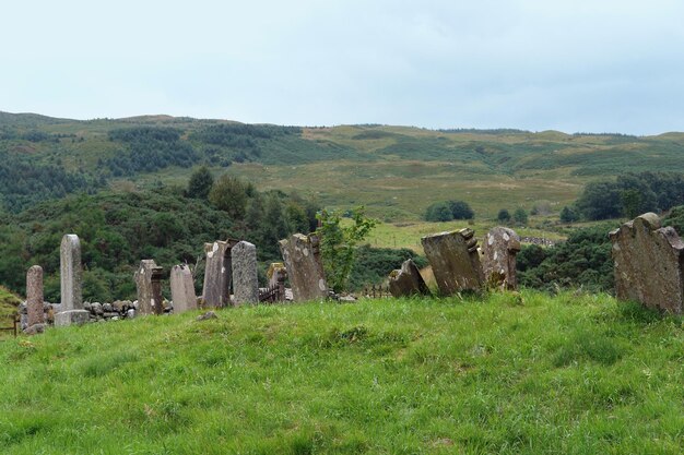 Historyczny szkocki cmentarz