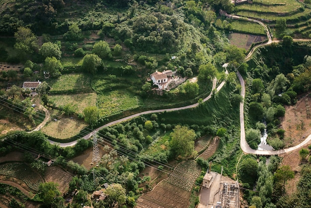 Hiszpania, Ronda, WIDOK Z LOTNISKA DRZEW W KRAJOBRAZIE