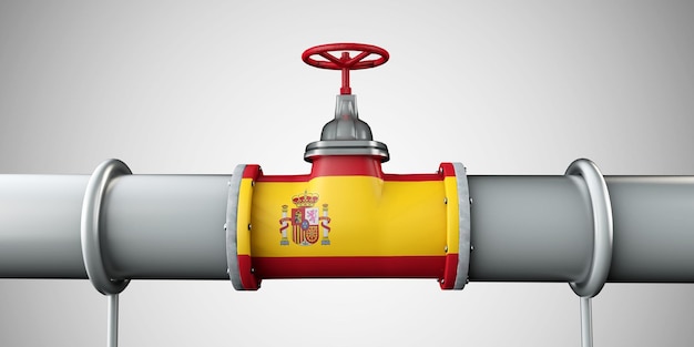 Hiszpania rurociąg naftowy i gazowy rurociąg naftowy koncepcja d rendering