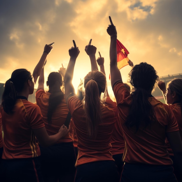 Hiszpańska drużyna piłkarska kobiet Stock photo