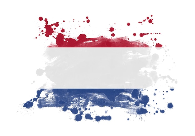 Holandia flaga grunge malowane tła