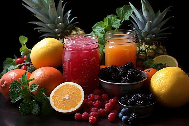 Zdjęcie homemade juice bar magiczny domowy sok owocowy