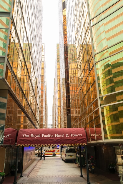 Zdjęcie hong kong, chiny-2016.12.3: royal pacific hotel & towers w hongkongu.