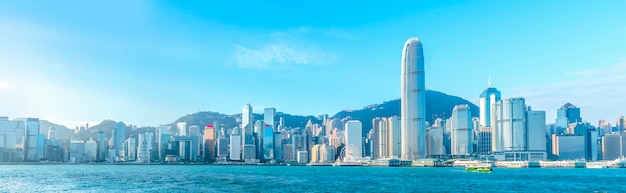 Hong Kong City Skyline I Architektoniczny Krajobraz