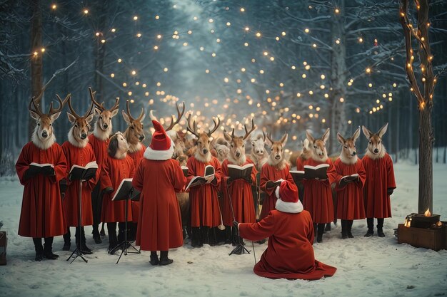Zdjęcie hooves i harmony świąteczne stworzenia chór