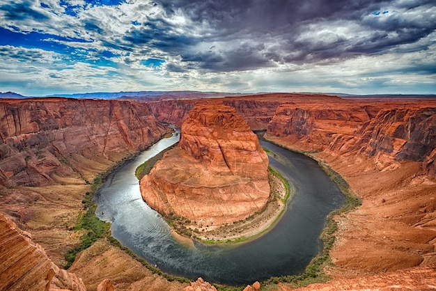 Zdjęcie horseshoe bend colorado widok na rzekę 360 stopni