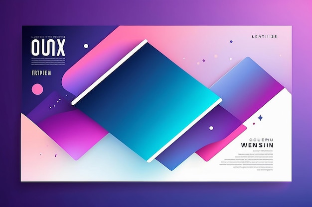 Horyzontalny elegancki gradient geometryczny szablon nagłówka Lux i biznes vibes